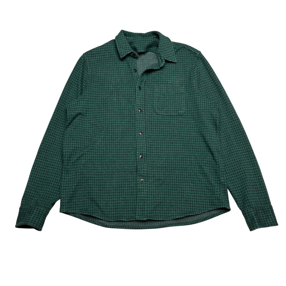 Faherty Legend Button Down Green Plaid Shirt Men's Large Gorpcore Workwear